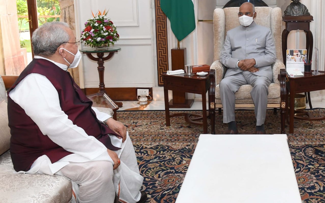 Hon'ble Governor called on Shri Ram Nath Kovind  Hon'ble President of India at New Delhi
