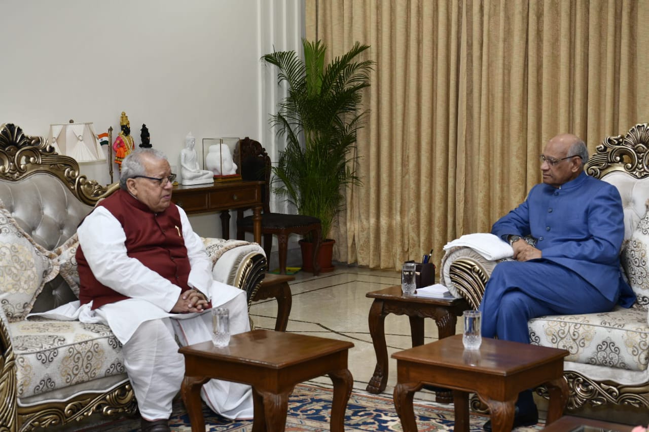 Hon'ble Governor meets Hon'ble Governor of Maharashtra at Raj Bhawan Maharashtra.