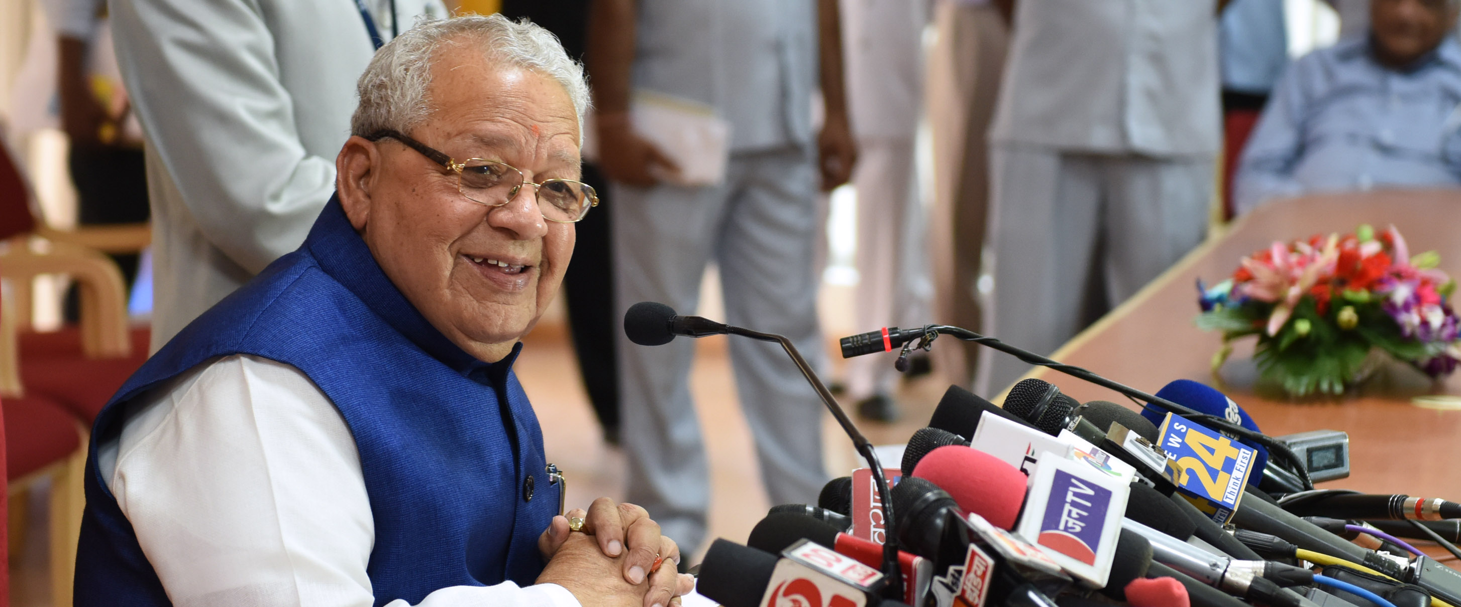 Hon’ble Governor during the Press Conference held in Raj Bhawan on Monday, 09th September, 2019