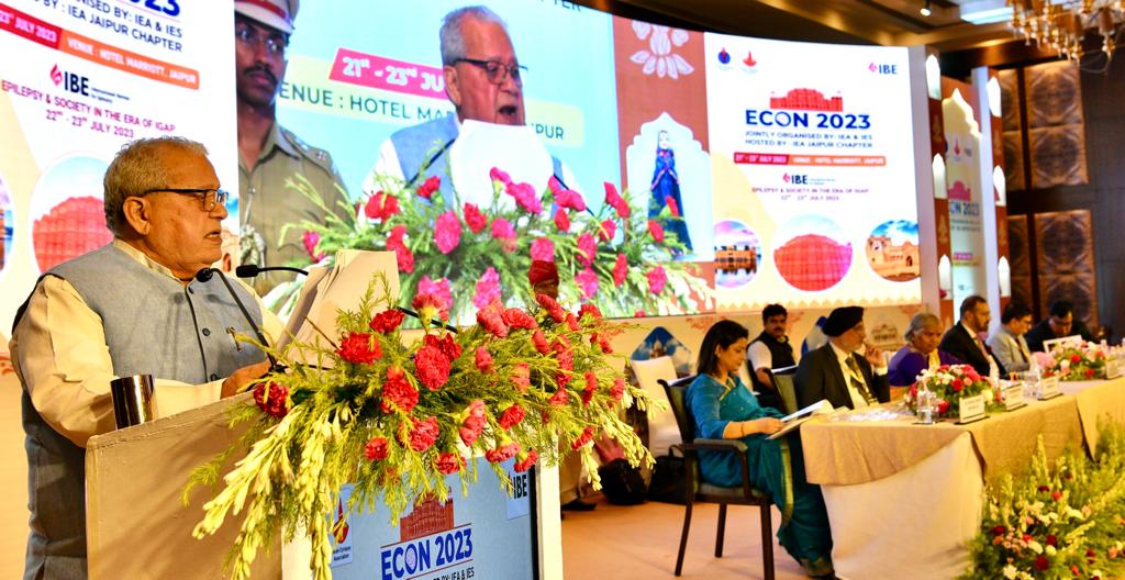 Hon'ble Governor addressing at the inauguration ceremony of ICON-2023 conference jointly organized by Indian Epilepsy Association and Indian Epilepsy Society at Hotel Marriott, Jaipur.