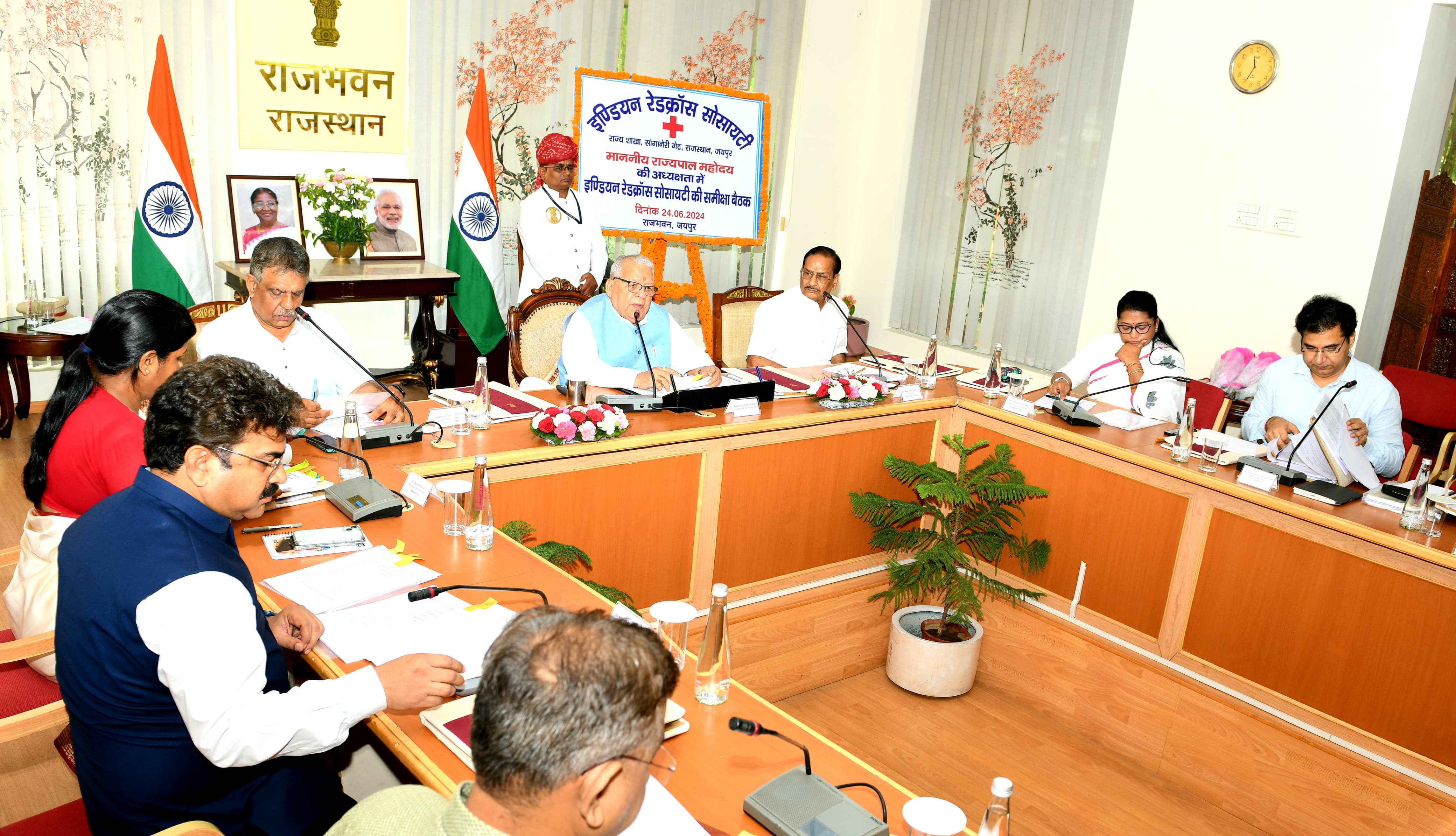 Hon'ble Governor has chaired a review meeting ofIndian Red Cross Society, Rajasthan 