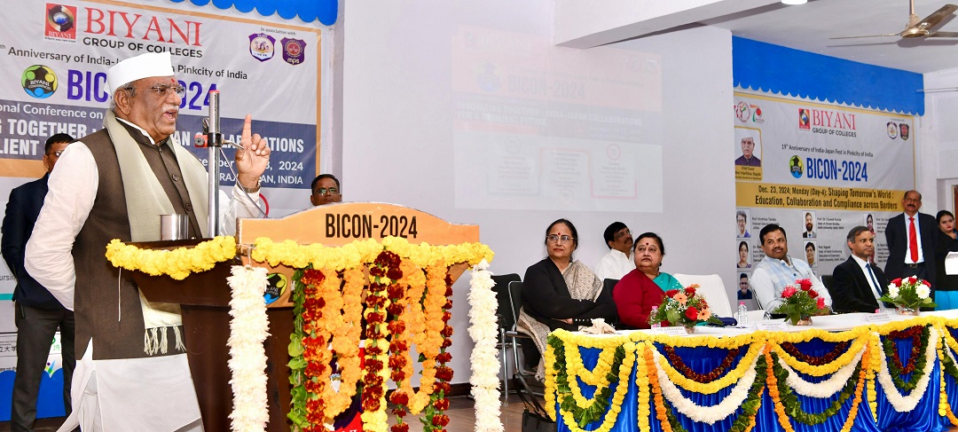 Hon'ble Governor addressing the 19th Indo-Japan International Conference “BICON-2024”