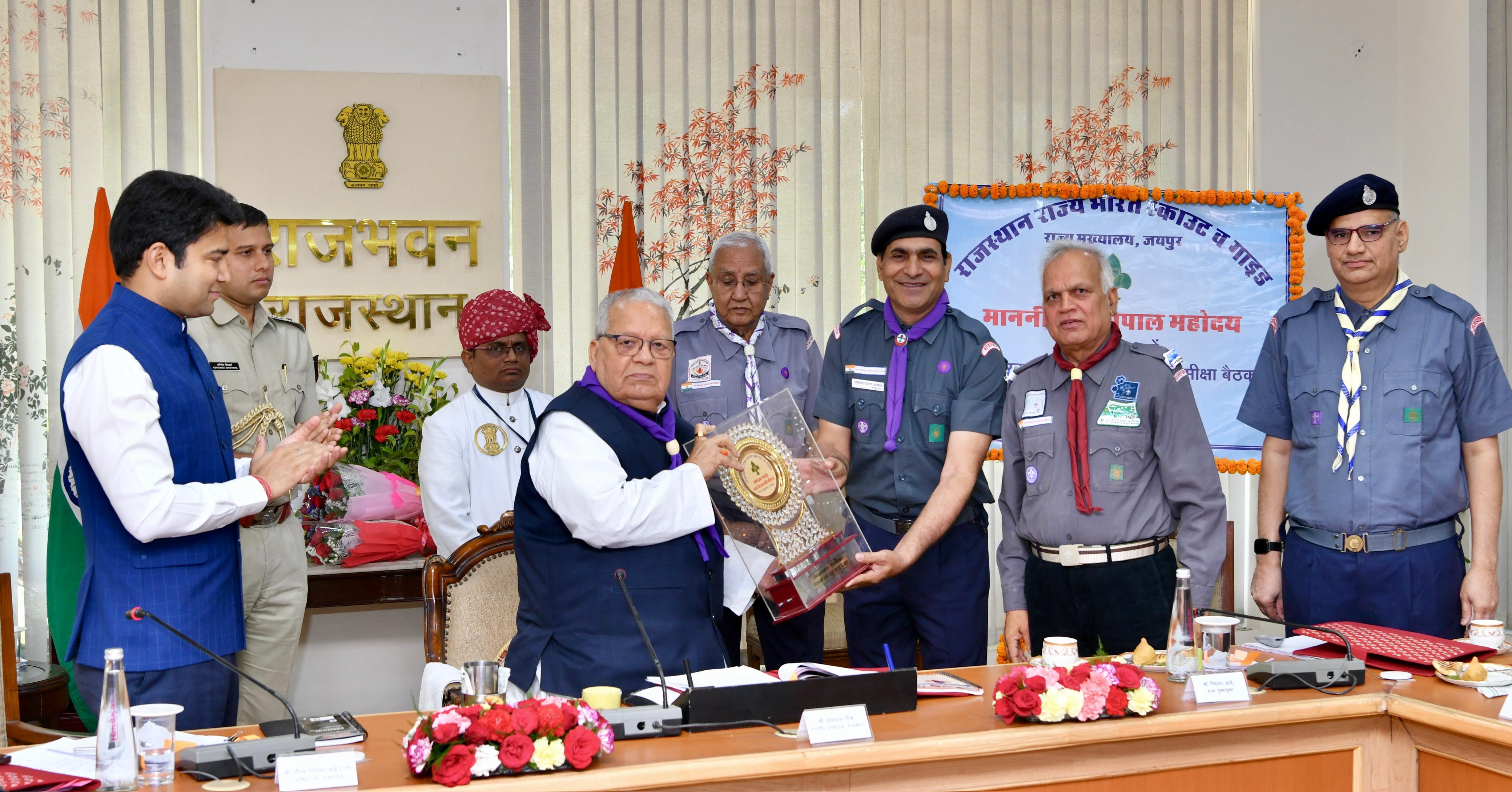 Hon'ble Governor has chaired special meeting of Rajasthan State Bharat Scout and Guide at Rajbhawan Jaipur
