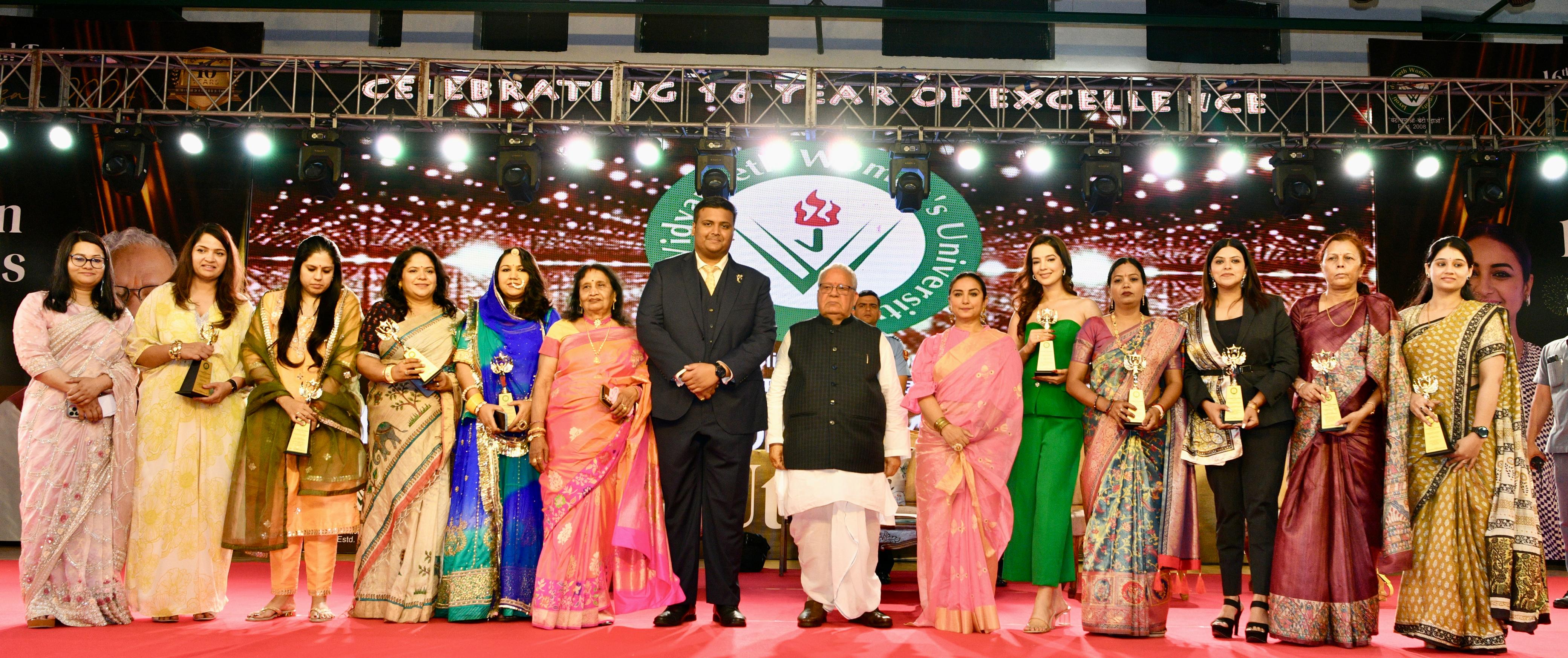 Hon'ble Governor at 16th  annual function of Jyoti Viidhyapeeth Womens University Jaipur
