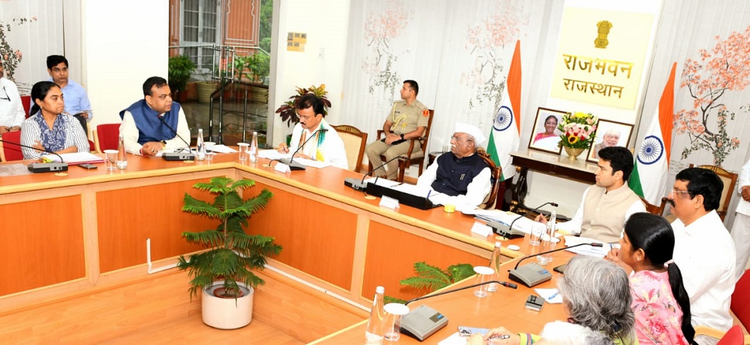 Hon’ble Governor addresses Review Meeting of Higher, Technical, and Sanskrit Education Department: Urges Efforts to Enhance Students' Intellectual Level and Improve Quality in Higher Education.