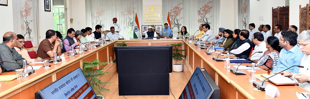 Hon'ble Governor  in Review Meeting of Medical Education Department, Directs Effective Efforts Toward Anemia and TB-Free Rajasthan.